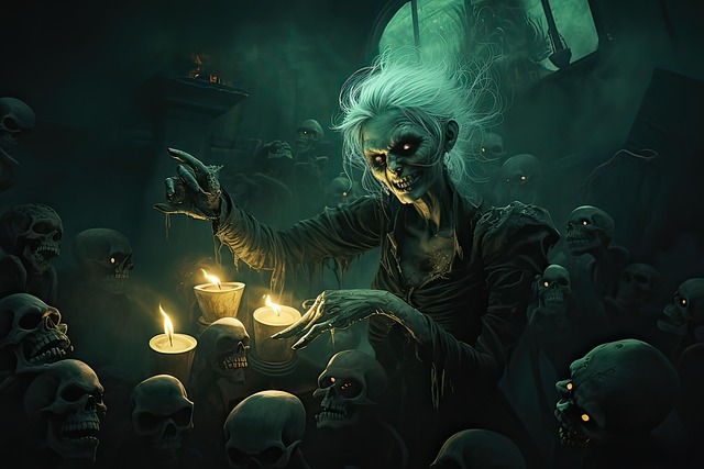Free ai generated witch halloween illustration