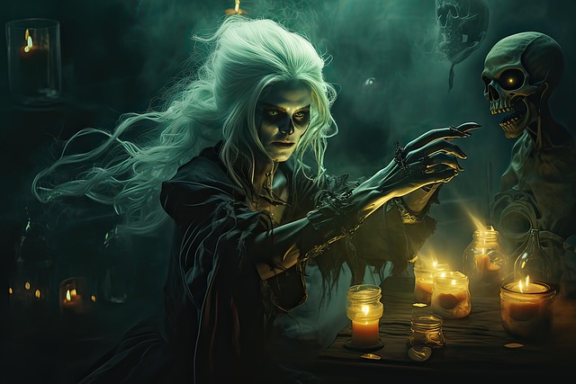 Free ai generated witch witchcraft illustration
