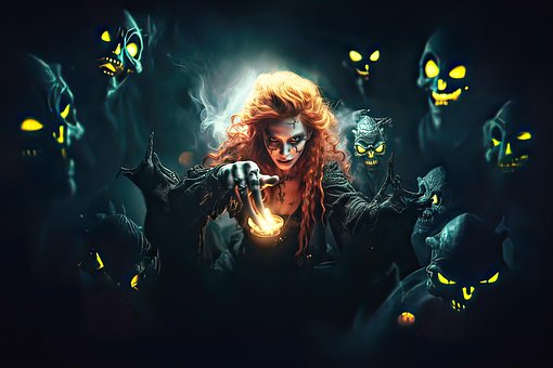 Ai Generiert, Hexe, Halloween, Frau