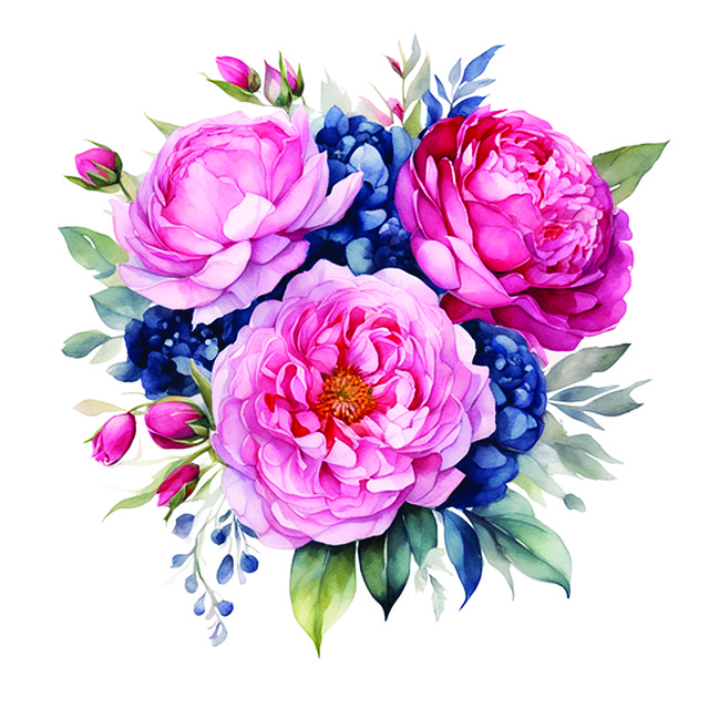 Free ai generated flowers peonias illustration