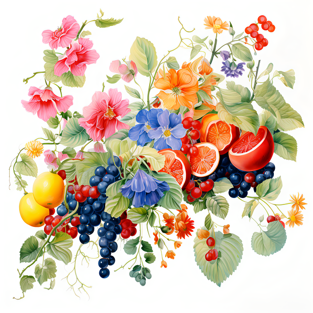 Free ai generated art flowers illustration