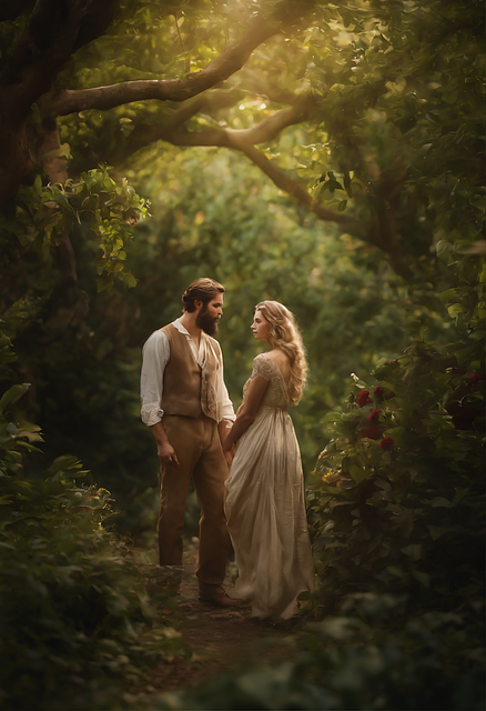 Download free HD stock image of Ai Generated Couple Free ai generated couple nature illustration