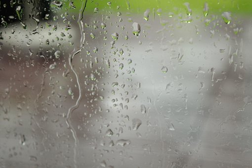 Regn, Skrivning, Glas, Dråber