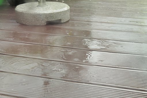 Regnvejrsdag, Regn, Terrasse, Brun, Våd