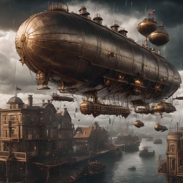 Free Ai Generated Airship illustration and picture