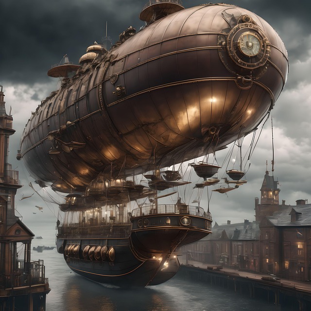 Free Ai Generated Airship illustration and picture