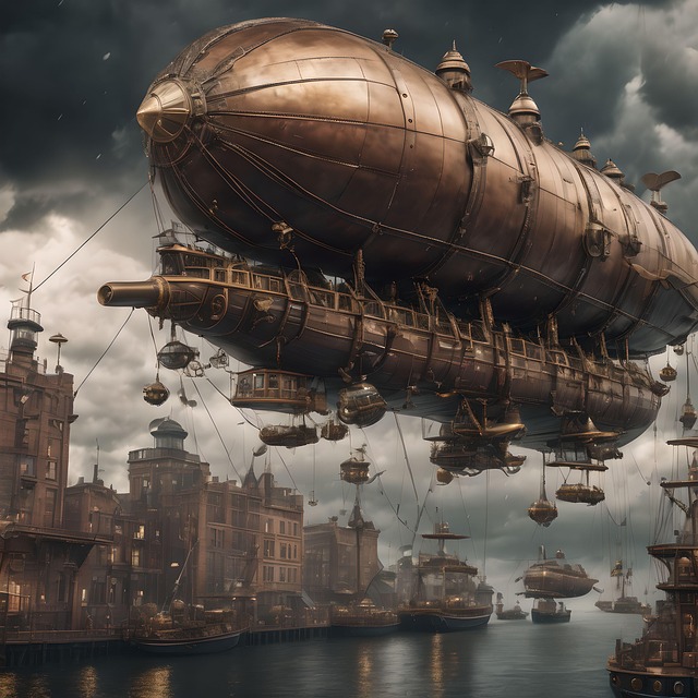 Free Ai Generated Airship illustration and picture