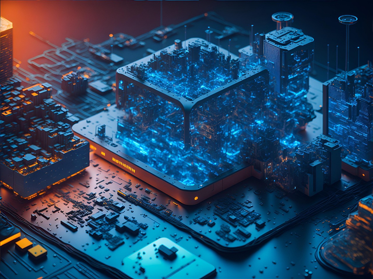 Download free HD stock image of Ai Generated Internet Free ai generated internet technology illustration