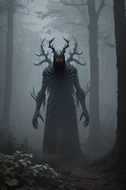 Free creature forest creepy illustration