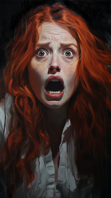 Free ai generated woman shock illustration