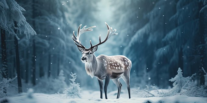 Free Deer Winter illustration and picture