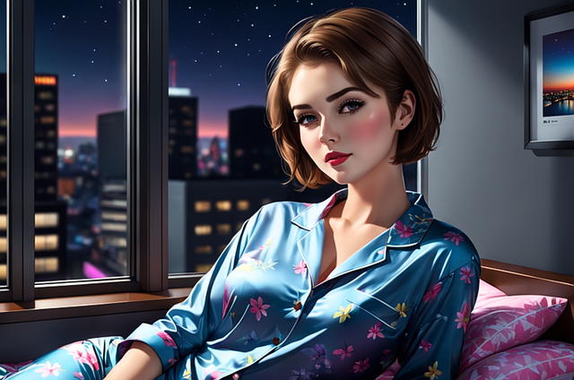 Download free HD stock image of Ai Generated Woman Free ai generated woman pajamas illustration