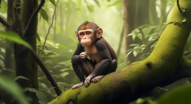 Free Ai Generated Monkey illustration and picture