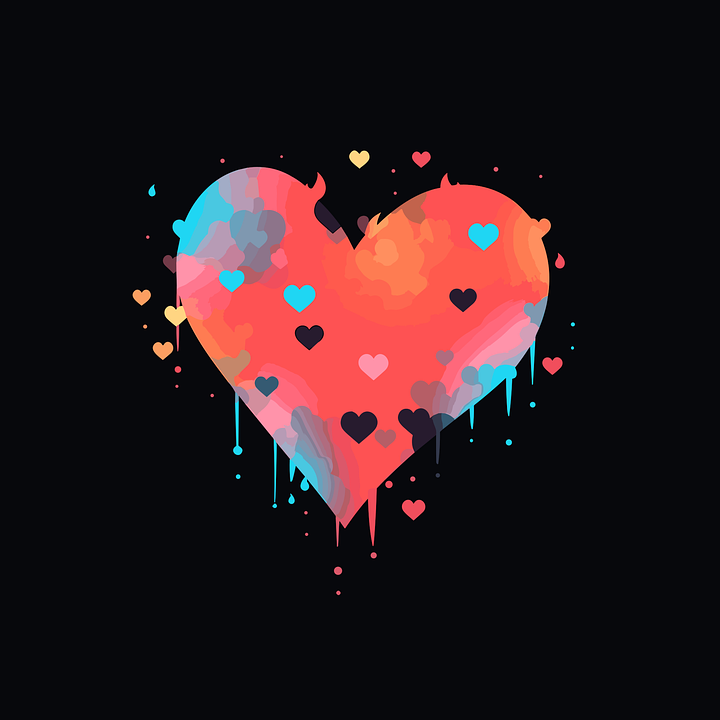 Heart Picedit Download Ai Generated, Hearts, Melting. Royalty-Free Vector Graphic ...