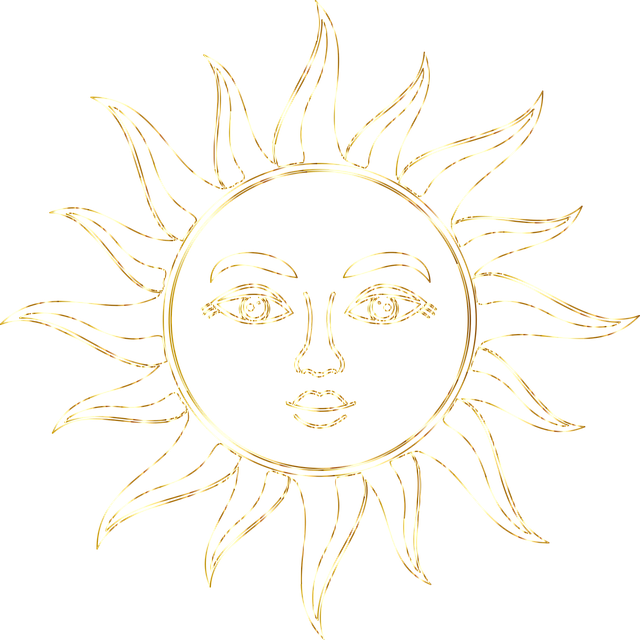 Free sun face anthropomorphic vector