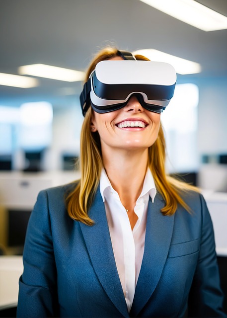 Free ai generated woman virtual reality illustration