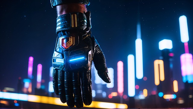 Free ai generated glove cyberpunk illustration