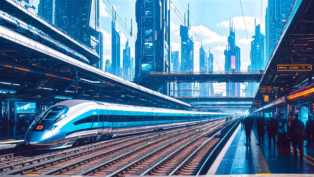 Download free HD stock image of Ai Generated Train Free ai generated train cyberpunk illustration