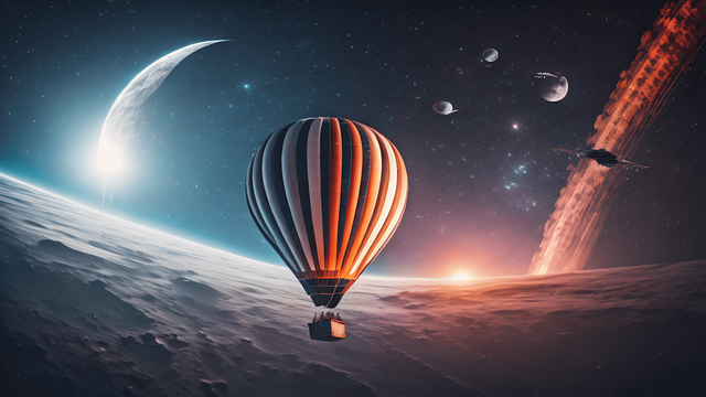 Free hot air balloon ballooning space illustration