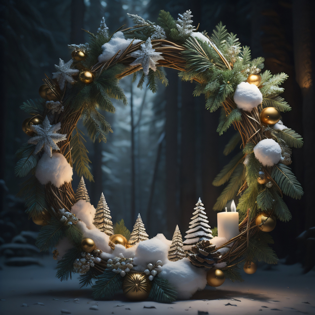 Download free HD stock image of Ai Generated Christmas Free ai generated christmas nature illustration