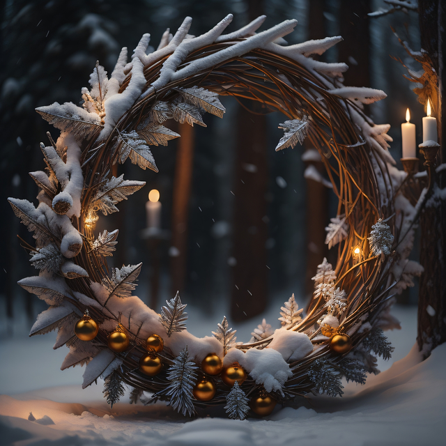 Download free HD stock image of Ai Generated Christmas Free ai generated christmas wreath illustration