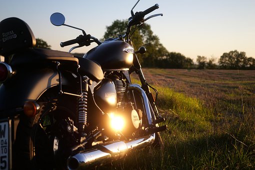 Motocicleta, Pôr Do Sol, Veículo