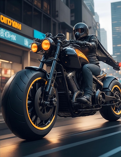 Free bike rider heavy illustration