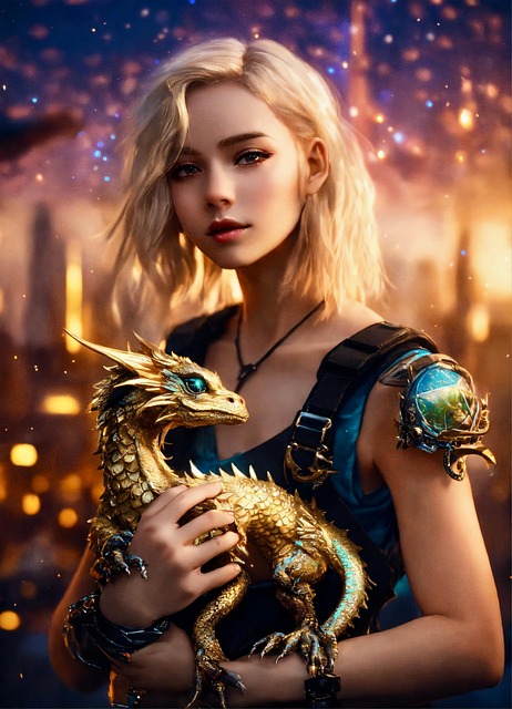 Download free HD stock image of Fantasy Young Free fantasy young girl illustration