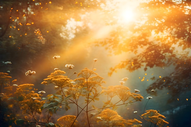 Free light background sun rays photorealism illustration