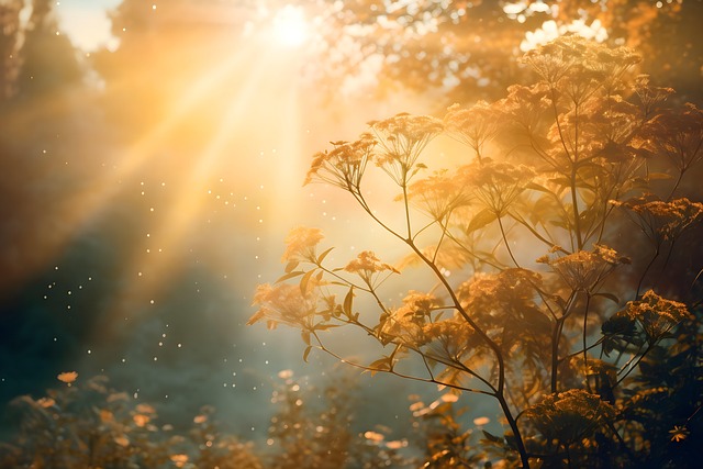 Free light background sun rays photorealism illustration
