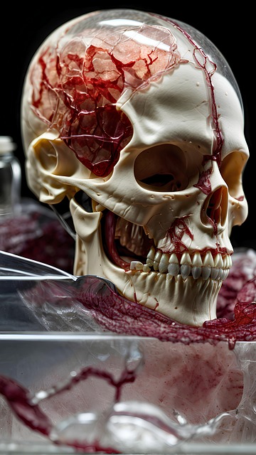 Free ai generated skull bleeding skull illustration