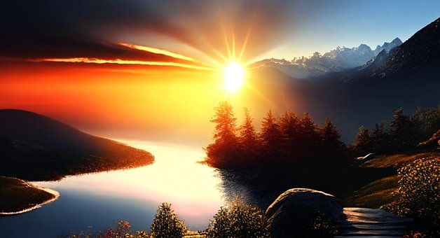 Free Sunrise Nature illustration and picture