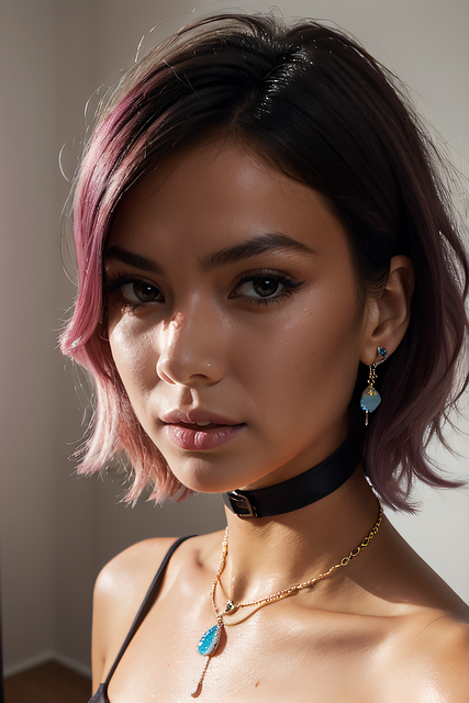 Free ai generated girl punk illustration