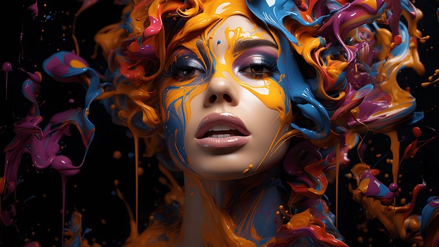 Ai Generado, Mujer, Rostro, Pintura