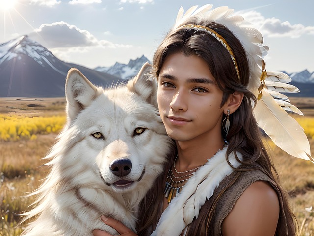 Free ai generated native american indian native american illustration