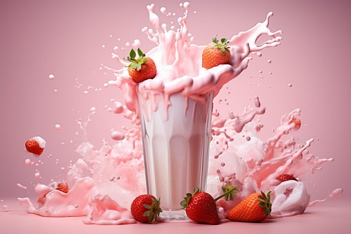 Aardbeienmilkshake, Milkshake, Aardbeien