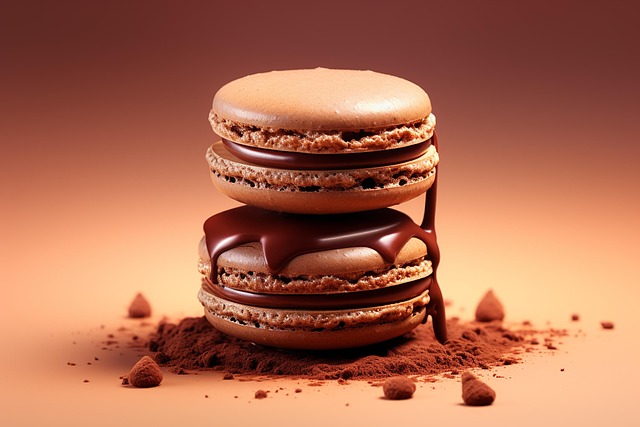 Download free HD stock image of Ai Generated Chocolate Free ai generated chocolate macaroon illustration