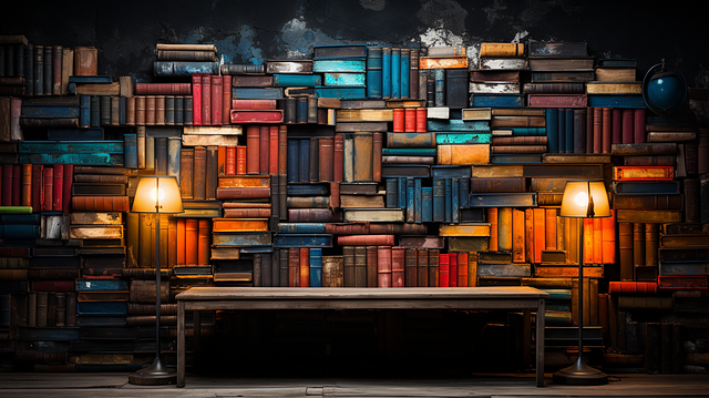 Download free HD stock image of Ai Generated Books Free ai generated books bookshelves illustration