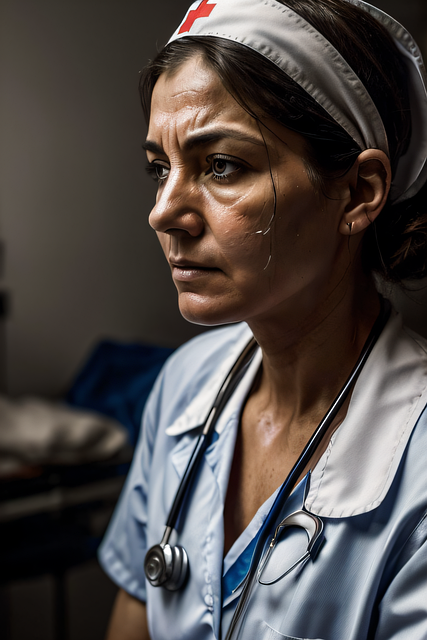Free ai generated nurse tired illustration