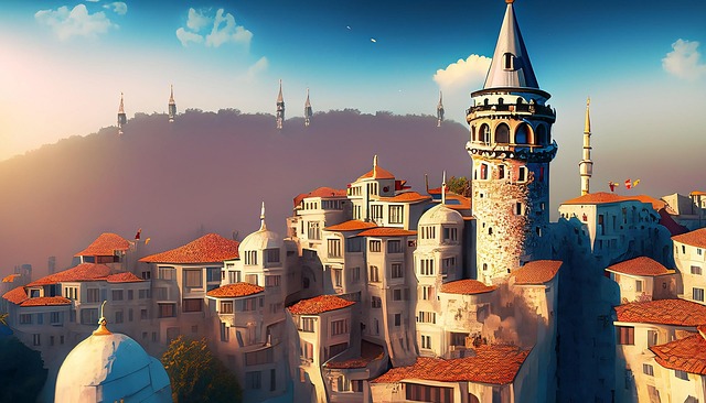 Free ai generated tower architecture illustration