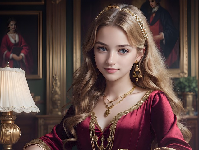 Free ai generated woman luxury illustration