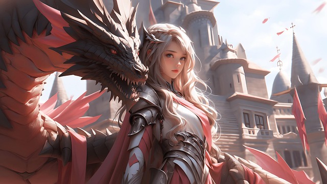 Download free HD stock image of Ai Generated Dragon Free ai generated dragon princess illustration