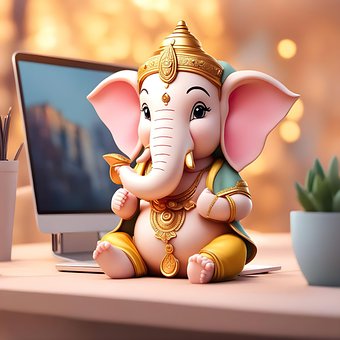 Ai Generert, Ganesh, Ganesha, Gud, Hindu