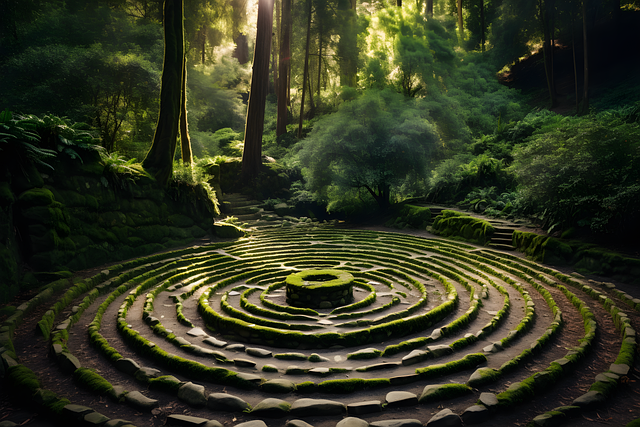 Free ai generated mystical forest illustration