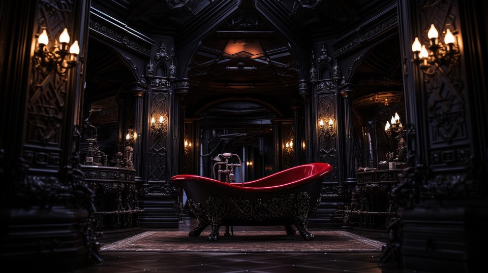 Download Ai Generated Goth Bathroom Royalty-Free Stock Illustration ...