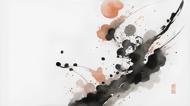 Free Sumi-E Art Bamboo Painting illustration and picture