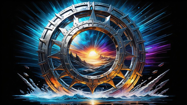 Free ai generated rings time machine illustration