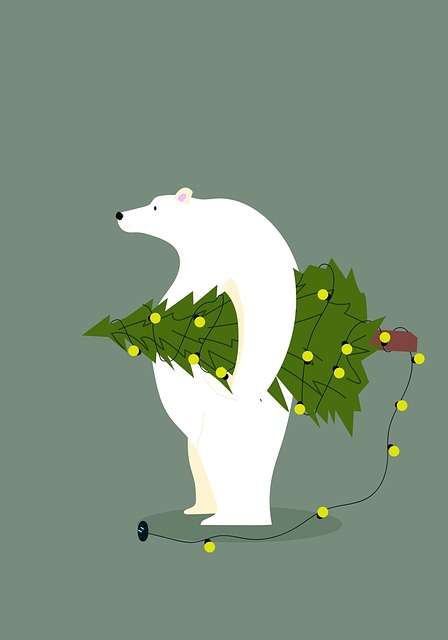 Eisbär, Weihnachtsbaum, Dekoration