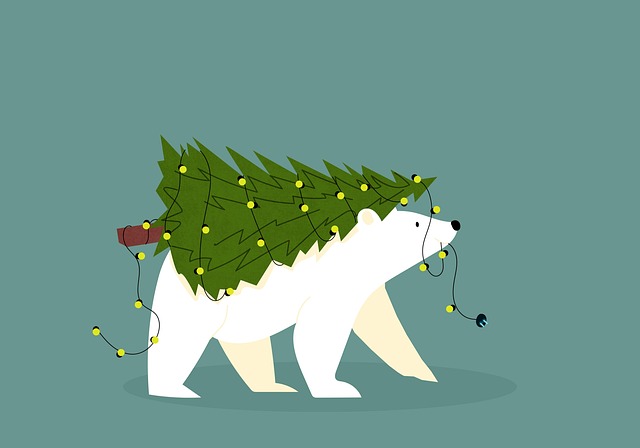 Eisbär, Weihnachtsbaum, Dekoration