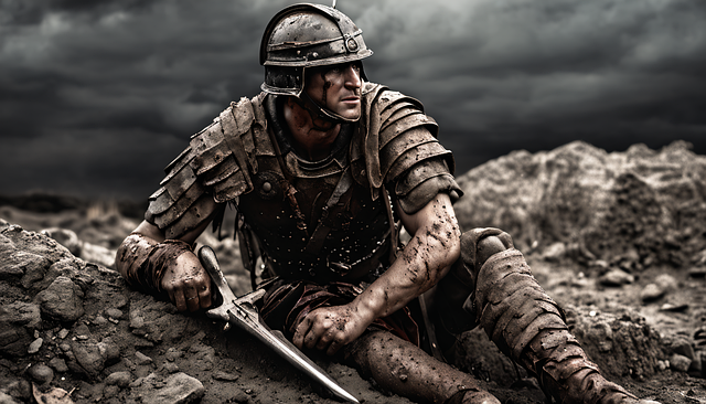 Free ai generated legionnaire roman illustration